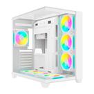 Gabinete Gamer Fortrek Clarity Full Glass Aquário Branco