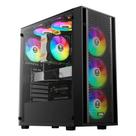 Gabinete Gamer Gamdias Aura GC2 Elite ARGB 4 Fans MidTower ATX Preto - AURA GC2 ELITE ARGB