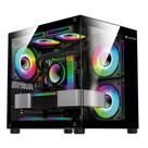 Gabinete Gamer Hayom GB1796 com 4 Fans RGB com Vidro Preto Gabinete Gamer Hayom GB1796 com 4 Fans RGB com Vidro Preto