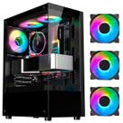 Gabinete Gamer Hayom Preto ATX RGB Vidro C/ 3 FANS GB1792 Gabinete Gamer Hayom Preto ATX RGB Vidro C/ 3 FANS GB1792