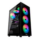 Gabinete Gamer Hyrax HGB210, Mid Tower, ATX, Lateral e Frontal em Vidro Temperado, Sem Fans, Preto - HGB210B Gabinete Gamer Hyrax HGB210, Mid Tower, ATX, Lateral e Frontal em Vidro Temperado, Sem Fans, Preto - HGB210B