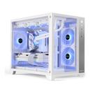 Gabinete Gamer Hyrax HGB710, Mini Tower, M-ATX, Frontal e Lateral Em Vidro Temperado, Sem FANs, Branco - HGB710W