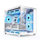 Gabinete Gamer Hyrax HGB730, Mini Tower, M-ATX, Frontal e Lateral em Vidro Temperado, Sem FANs, Branco - HGB730W Gabinete Gamer Hyrax HGB730, Mini Tower, M-ATX, Frontal e Lateral em Vidro Temperado, Sem FANs, Branco - HGB730W