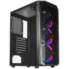 Gabinete Gamer K-MEX Mesh CG-02C5, 3x Fans RGB, Lateral em Vidro Temperado, USB 3.0, ATX, Preto - CG02C5RH0010B0X