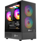 Gabinete Gamer Kalkan Alfern Pro Preto Micro-ATX Painel Frontal Mesh Sem Fans USB 3.0 Janela Lateral em Vidro Temperado Gabinete Gamer Kalkan Alfern Pro Preto Micro-ATX Painel Frontal Mesh Sem Fans USB 3.0 Janela Lateral em Vidro Temperado