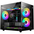Gabinete Gamer Kalkan Midgard Lite Wind, M-ATX, Frontal e Lateral em Vidro Temperado, 3 Ventoinhas RGB, Preto - KLK00091 Gabinete Gamer Kalkan Midgard Lite Wind, M-ATX, Frontal e Lateral em Vidro Temperado, 3 Ventoinhas RGB, Preto - KLK00091