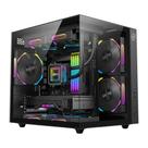Gabinete Gamer Kalkan Midgard, Mid Tower, Micro-ATX, Lateral em Vidro Temperado, Sem FANs, Preto - KLK00039