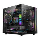 Gabinete Gamer Kalkan Midgard, Mini Tower, RGB, Micro-ATX, Frontal e Lateral em Vidro, Sem FANs, Preto - KLK00055 Gabinete Gamer Kalkan Midgard, Mini Tower, RGB, Micro-ATX, Frontal e Lateral em Vidro, Sem FANs, Preto - KLK00055