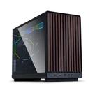 Gabinete Gamer Lian Li A3-mATX WDG, Mid-Tower, Micro-ATX, Painel Frontal em Madeira, Lateral em Vidro, Sem FANs Preto - A3-MATX-WDG PRETO