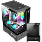 Gabinete Gamer Megalon Suporta Até 5 Fans + Cooler de Cpu 167mm e Placa-Mãe ATX Mini-ITX Com Vidro Temperado - Clanm