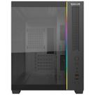 Gabinete gamer micro atx sem fan sem fonte redragon ca-611b wideload mini lite rgb preto redragon