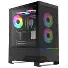 Gabinete gamer mid tower sem fan sem fonte ca-610b carbon preto redragon