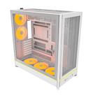 Gabinete Gamer Montech HS01 Pro, Mid-Tower, ATX, Vidro Temperado, 5x FANs, Branco - HS01PROWH