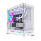 Gabinete Gamer Montech HS02 Pro, Mid-Tower, ATX, Vidro Temperado,5X Fans, Branco - HS02PROWH