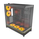 Gabinete Gamer Montech HS02 Pro, Mid-Tower, ATX, Vidro Temperado, 5X Fans, Preto - HS02PROBK