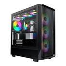 Gabinete Gamer Montech X5, Mid-Tower, Vidro Temperado, Com 4X Fans, Preto - X5BK