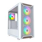 Gabinete Gamer Montech XR Wood, Mid-Tower, ATX, Detalhe em Madeira, Com 4X Fans, Branco - XRWOODWH