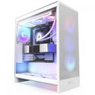 Gabinete Gamer NZXT H7 Flow RGB, Mid Tower, Vidro Temperado, Branco, Com 3 Fans, CM-H72FW-R1 Gabinete Gamer NZXT H7 Flow RGB, Mid Tower, Vidro Temperado, Branco, Com 3 Fans, CM-H72FW-R1