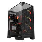 Gabinete Gamer Pcyes Forcefield Dome Black Vulcan - Gffdbv Gabinete Gamer Pcyes Forcefield Dome Black Vulcan - Gffdbv