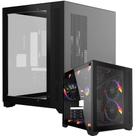 Gabinete Gamer Pcyes Forcefield Vulcan Black com Frontal e Lateral em Vidro Temperado, Chassi Robusto de 0,7mm e Suporte para Placas Mini ITX e Micro ATX