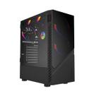 Gabinete Gamer Pcyes Set Black Vulcan Lateral Em Vidro Temperado