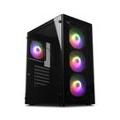 Gabinete Gamer Primetek ATX Vidro Temperado 4 Fans RGB R20