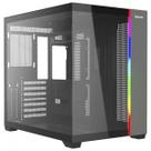 Gabinete Gamer Redragon Tesseract RGB Preto Sem Fans CA-614B Gabinete Gamer Redragon Tesseract RGB Preto Sem Fans CA-614B