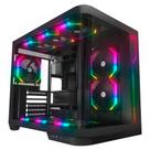 Gabinete Gamer Redragon Wideload Extreme, Mid Tower, ATX, Lateral e Frontal em Vidro Temperado Curvo, Preto - CA-605B