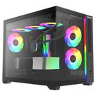 Gabinete Gamer Redragon Wideload Mini Lite RGB S/Fan S/Fonte Micro ATX Preto - CA-611B