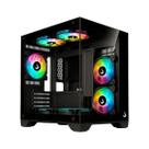 Gabinete Gamer Rise Mode Galaxy Glass M Mini Black MATX Gabinete Gamer Rise Mode Galaxy Glass M Mini Black MATX