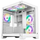 Gabinete Gamer Rise Mode Galaxy Glass M Mini, M-ATX, Lateral e Frontal em Vidro Te, Sem FANs, Branco