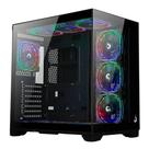 Gabinete Gamer Rise Mode Galaxy Glass Standard V2, Mid Tower, ATX, Lateral e Frontal em Vidro Temperado, Com 10 Ventoinhas, Preto - RM-GA-GGSB2-ARGB