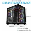 Gabinete Gamer Rise Mode Galaxy Glass X Mid Tower Vidro Temperado USB 3.0 Preto MATX ITX Sem Fan