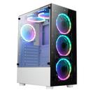 Gabinete Gamer Rise Mode Glass 06x, Mid Tower, ARGB, ATX, Lateral e Frente em Vidro, 6x Fans, Branco - RM-CA-06XW-ARGB Gabinete Gamer Rise Mode Glass 06x, Mid Tower, ARGB, ATX, Lateral e Frente em Vidro, 6x Fans, Branco - RM-CA-06XW-ARGB