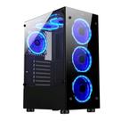 Gabinete Gamer Rise Mode Glass 06X, Mid Tower, ATX, Lateral em Vidro Fumê e Frontal em Vidro Temperado, Sem FANs, Preto - RM-CA-06X-FB Gabinete Gamer Rise Mode Glass 06X, Mid Tower, ATX, Lateral em Vidro Fumê e Frontal em Vidro Temperado, Sem FANs, Preto - RM-CA-06X-FB