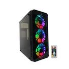 Gabinete Gamer Rise Mode Tower 01 Lateral de Acrilico e Frente de Vidro com 3 Fans RGB - RM-TW-01-RGB Gabinete Gamer Rise Mode Tower 01 Lateral de Acrilico e Frente de Vidro com 3 Fans RGB - RM-TW-01-RGB