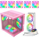 Gabinete grodd candy + 5 fan rgb candy + 1 watercooler cryos snow - clanm