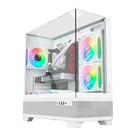 Gabinete Liketec Gamer Mahal, Sky Tower, M-ATX, Lateral, Frontal e Teto em Vidro Temperado, Sem FANs, Snow - LC-MT-MAHAL-2094