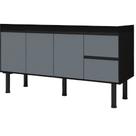 Gabinete Madeira Color 1,74 Metros Preto/Cinza - 295 - PRIMATTO