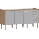 Gabinete Madeira Ibis 1,74 Metros Jequitibá Nude Para Pia 1,80 Metros- P103638 - COZIMAX Gabinete Madeira Ibis 1,74 Metros Jequitibá Nude Para Pia 1,80 Metros- P103638 - COZIMAX
