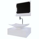 Gabinete Madri Branco 50 C/cuba + Kit Acessórios Gabinete Madri Branco 50 C/cuba + Kit Acessórios
