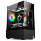 Gabinete Micro-ATX Gamer Stellar Mini MetalRed M8 Sem Fans - Preto
