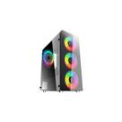 Gabinete Mid Tower Gamer Perfect, RGB, Lateral em Acrílico, com 3 fans, BRX, CA 052