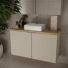 Gabinete nature 110cm estilare gab4035 nude/carvalho