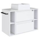 Gabinete Para Banheiro 01 Porta 01 Gaveta 80cm Branco Proddy