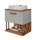Gabinete Para Banheiro 60 Cm 100% Mdf Nicho 1 Porta Basculante Duna Mgm Móveis Pistache/Freijo Gabinete Para Banheiro 60 Cm 100% Mdf Nicho 1 Porta Basculante Duna Mgm Móveis Pistache/Freijo
