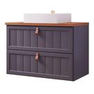 Gabinete Para Banheiro 80Cm 100% Mdf 1 Gaveta 1 Porta Basculante Sense Mgm Móveis Titânio/Freijo Gabinete Para Banheiro 80Cm 100% Mdf 1 Gaveta 1 Porta Basculante Sense Mgm Móveis Titânio/Freijo