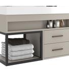Gabinete para Banheiro 80cm x 56cm New 80 Bege/Nude Gabinete para Banheiro 80cm x 56cm New 80 Bege/Nude