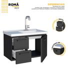 Gabinete Para Banheiro Aço Romã 60 Cozimax Preto Gabinete Para Banheiro Aço Romã 60 Cozimax Preto