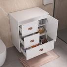 Gabinete para Banheiro Catarina 70 com Pés Branco Fabribam Branco